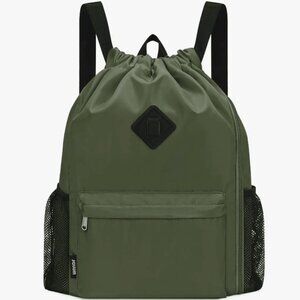 Sport Drawstring Backpack with Shoe Compartment